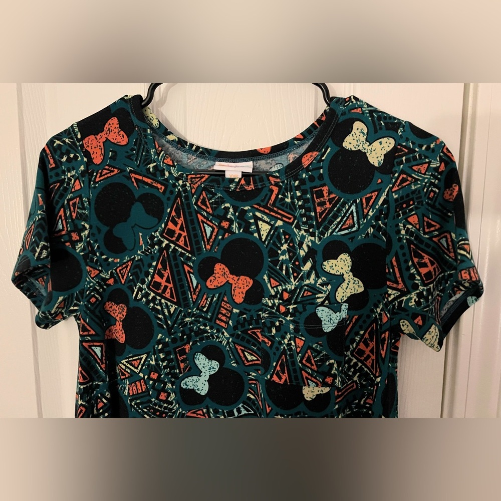 5/$25 Lularoe Disney Minnie Mouse Green Carly Dress Size XXS - Picture 2 of 7